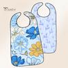 Washable Clothing Protector Adult Bib, Waterproof Easy Clean Feeding with Floral Elderly Mealtime Bib Printed, Protector, for Seniors Dining