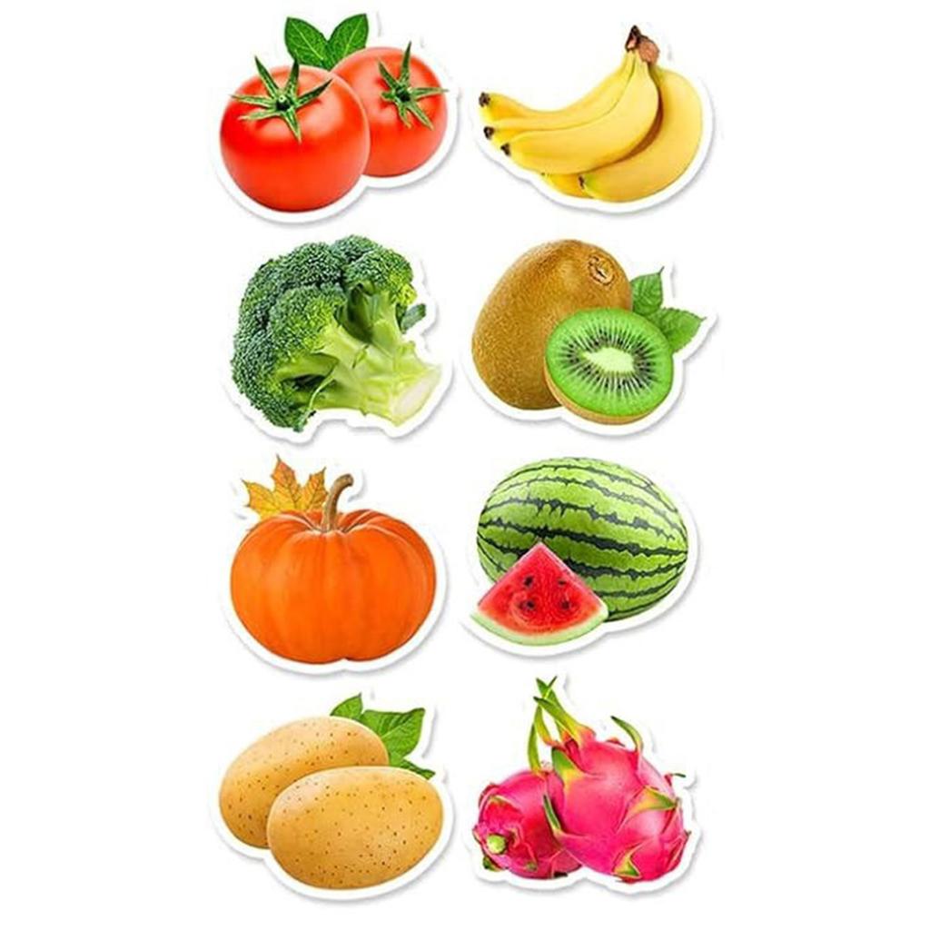 100-500 Pezzi Alta Qualità Colorati Alta Qualità Frutta Alta Qualità Verdura Alta Qualità Adesivi Alta Qualità Compleanno Alta Qualità Cottura
