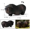 Oenux Poultry Farm Animals Model Simulation Pig Swine Sow Porcupine Boar Action Figures Figurine Lovely Educational Kids Toy