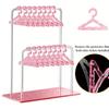Jewelry Organizer 16pcs Hangers Shaped Jewelry Holder Clothes Hanger Ear Studs Stand  Women Girls