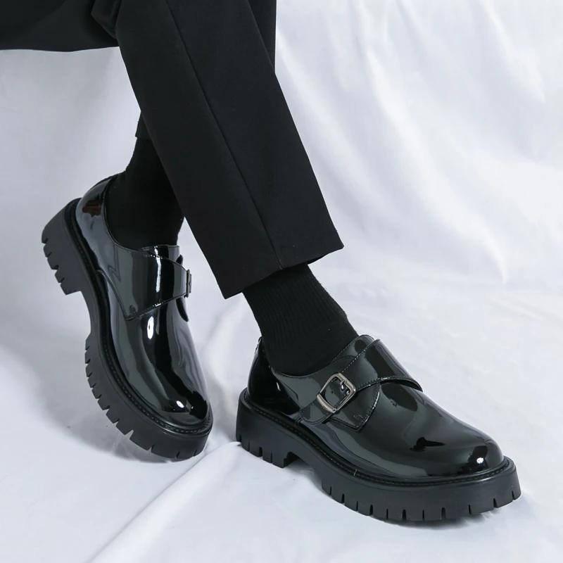 Men's Luxury Brand Leather Shoes Comfort Platform Work Casual Shoes Fashion Designer Wedding Formal Shoes Outdoor Men Dress Shoe