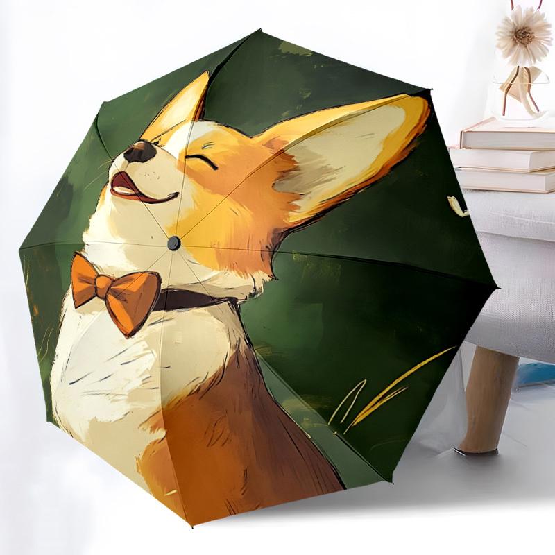 1pc Dapper Canine Automatic Open/Close Umbrella with One Touch Button,, Windproof Design   Lightweight Portable Umbrella for Women & Men6075