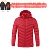 Men's Multi-Zone Hooded Electric Heated Cotton Coat with Long Sleeves