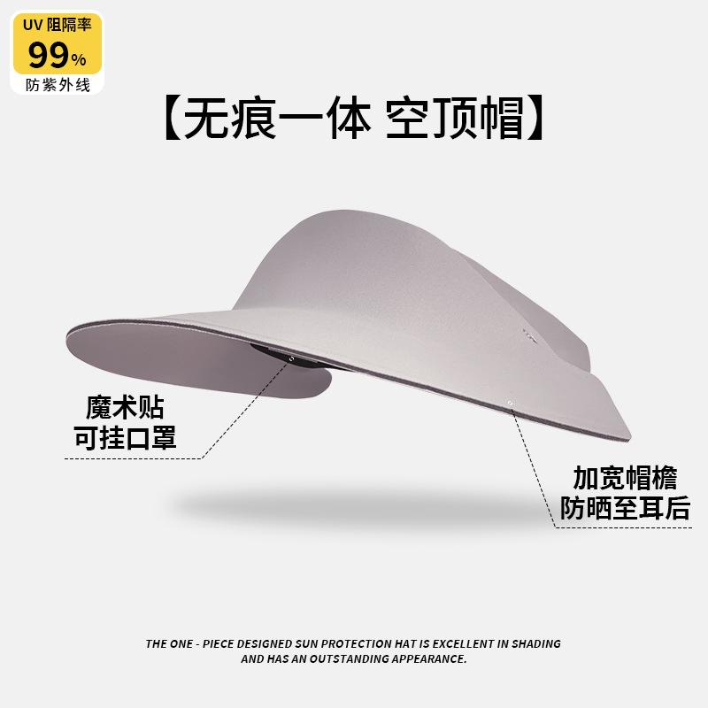 

Empty top sun protection hat women s summer eaves UV protection breathable sun hat outdoor cycling seamless integrated sun hat