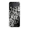 Phone Cover For Samsung Galaxy Z Flip 7 6 5 4 Case Transparent For Samsung Z Flip 3 Hard PC Foldable Shell Number Pattern Capas
