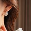 Temperament Court Style Rhinestone Imitation Pearl Basket Hoop Earrings for Women Bride Wedding Ear Clasp Designer Jewelry Gifts