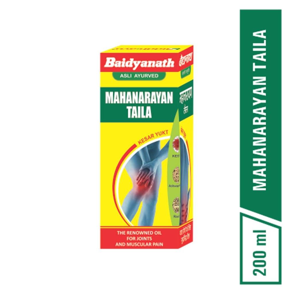Baidyanath Asli Ayurved Mahanarayan Taila 200 ml Pack of 1 | Ayurvedic Massage Oil for Joint Pain Relief