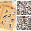 50Pcs Graffiti Stickers Self-adhesive Waterproof Strong Stickiness Exquisite Pattern Wide Application Decorative PVC Lovely Cartoon Animal    Supplies