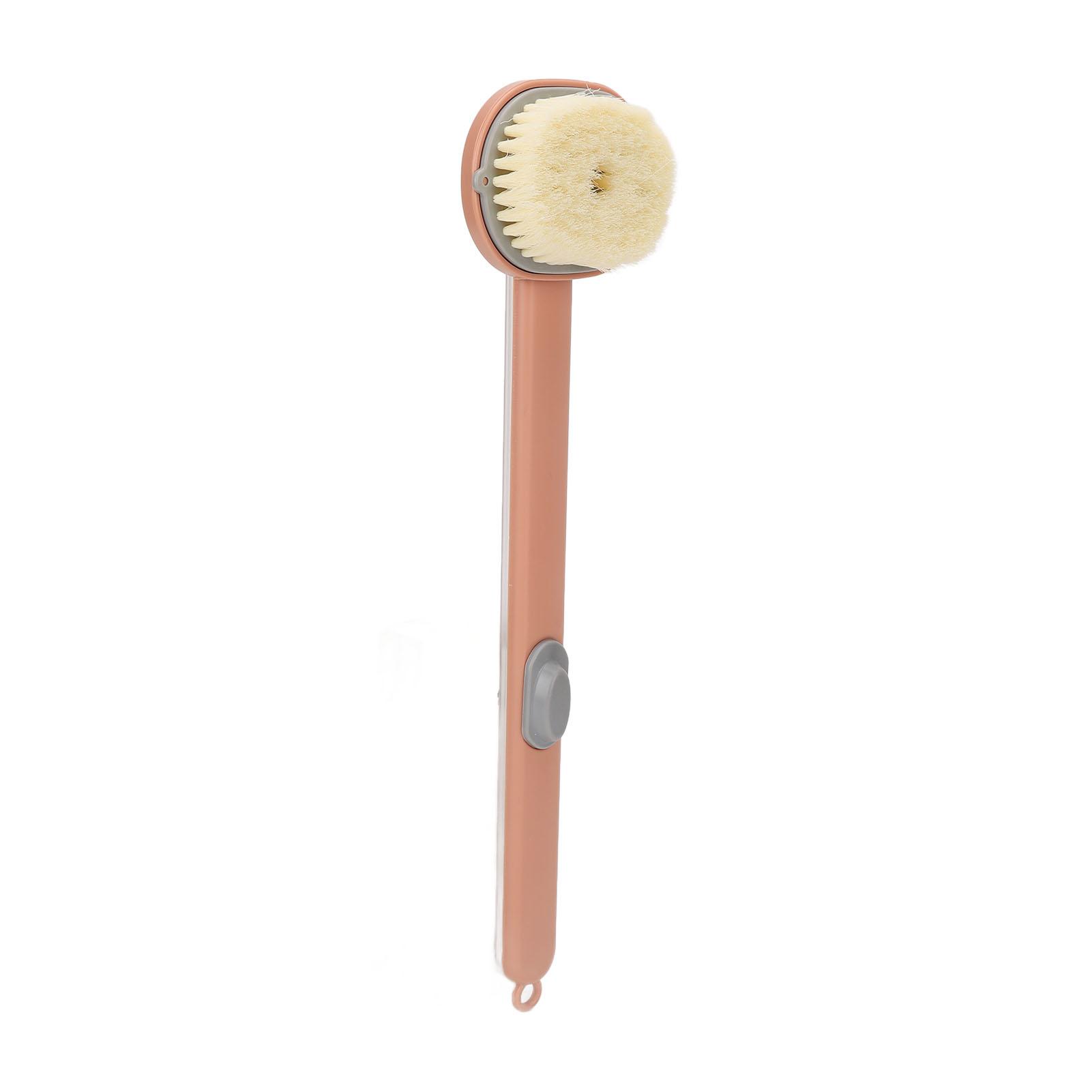 

Bath Brush Long Handle Removable Brush Head Waterproof Comfortable Brush for Bathrom Pink