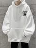 Men's Heavyweight Hooded Sweatshirt - Trendy Autumn/Winter High Street Style, Loose Fit, Velvet Lined.