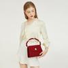 Red Wedding Bag for Women, High-end and Niche Wedding Bag, Camellia Hand-held Women's Bag, Stylish Bride Bag