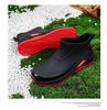Men's Short PVC Outdoor Rain Boot Waterproof Durable Non-Slip Fishing Work Shoe for Men
