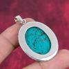 Blue Turquoise Jewelry, 925 Solid Sterling Silver Pendant Handmade Gemstone Jewelry, Gifts For Wife Brand New Pendant