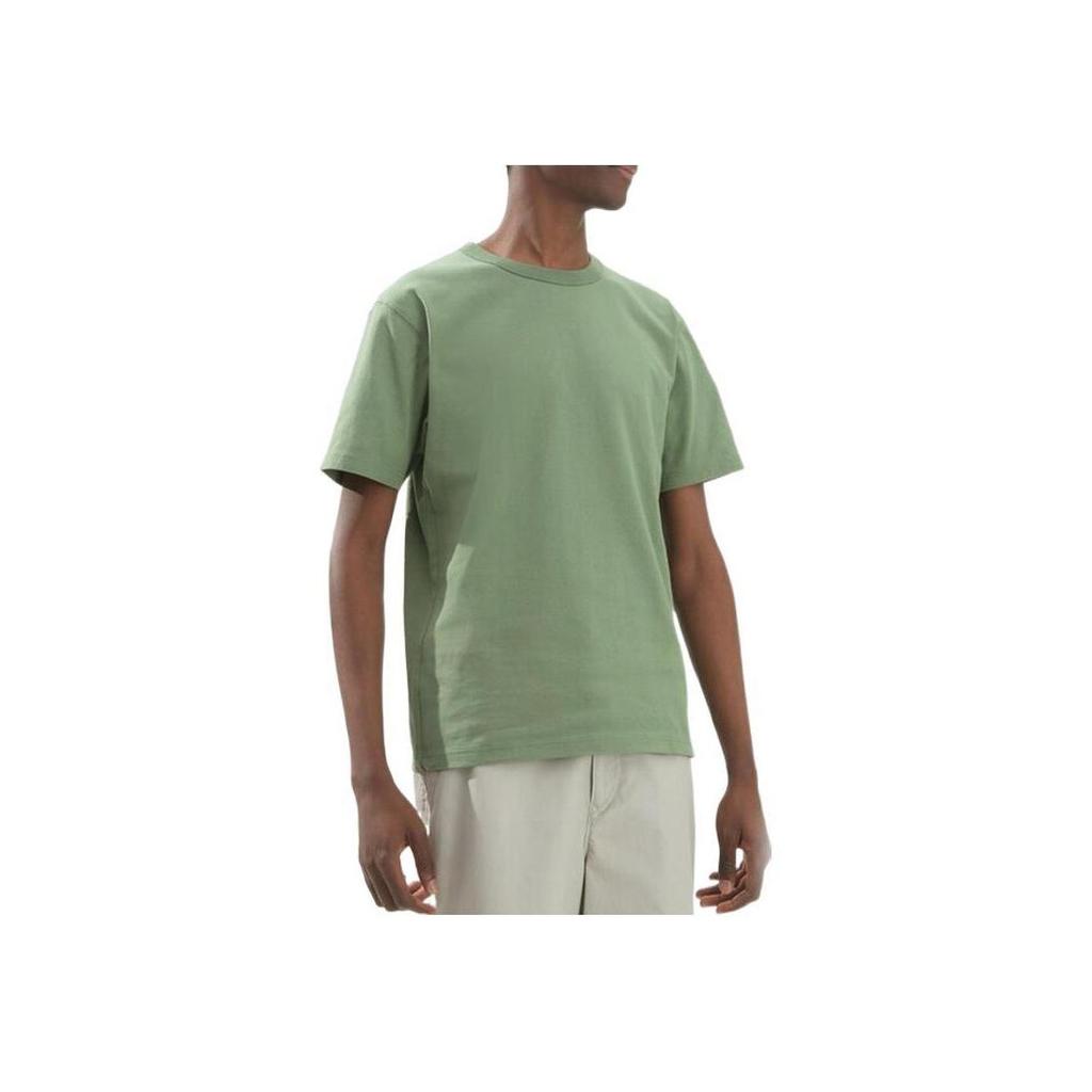 Uniqlo T-shirt Casual Manica Corta Girocollo Monocolore Serie U Unisex Top Verde 455360-54