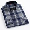 Men's Trendy Plaid Slim Fit Long Sleeve Shirt - Comfortable & Casual.
