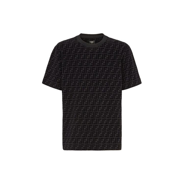 Fendi FF-Jacquard Frottee T-Shirt FY0936A7D5F0ABB