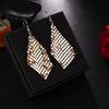 [Fashion Trendy Metal Fringe Long Drop Earrings Exaggerated Elegant Ear Hooks Earrings]