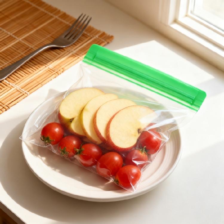 10 Pack Large Capacity Food Storage Bags Leakproof PEVA Materials Freezer Safe Reusable Containers for Office Lunch