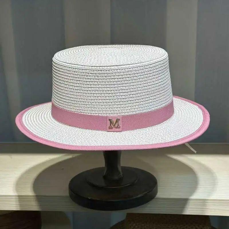 Flat-topped straw hat Women s red Edging Beach Hat Outdoor Travel sun Hat summer hat gorras M55-58cm
