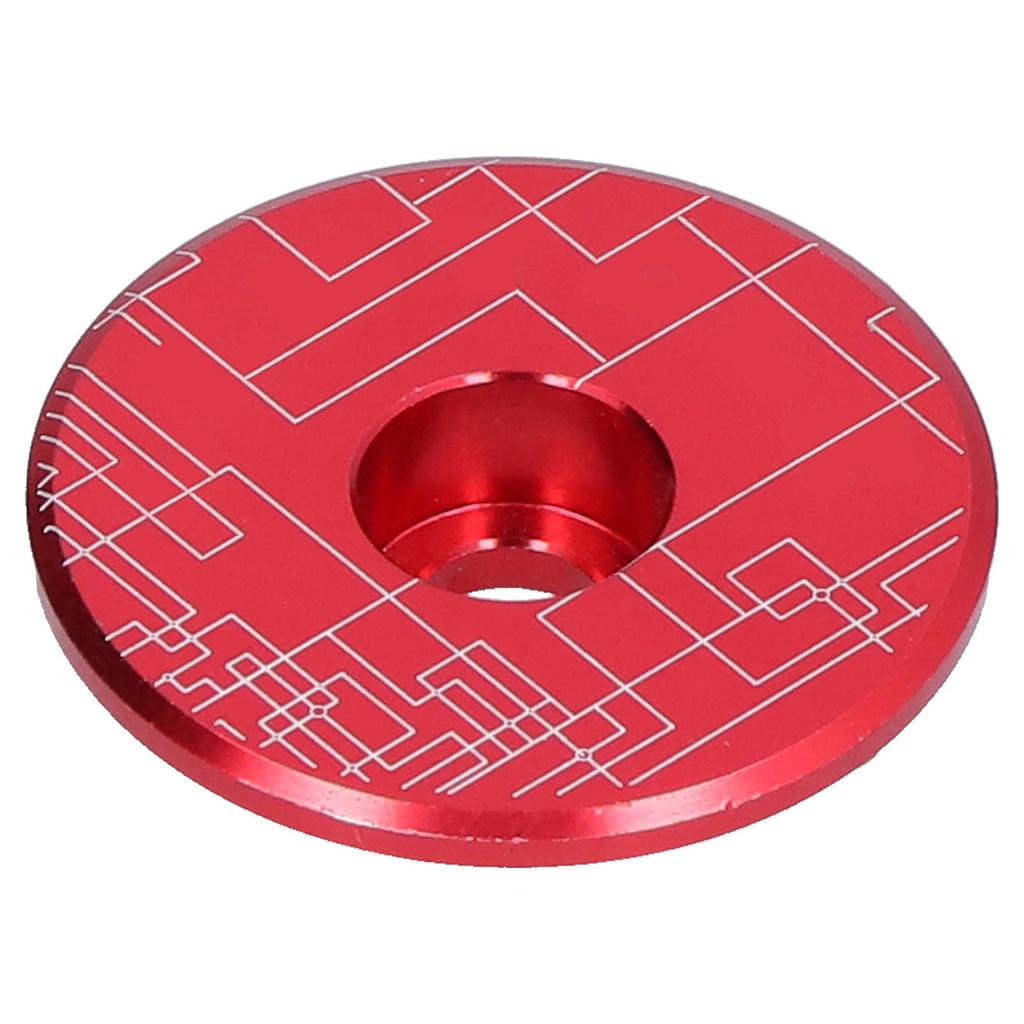 Mountain Bike Headset Top Cover Road Bike Aluminum Alloy Front Fork Stem Top CapRed