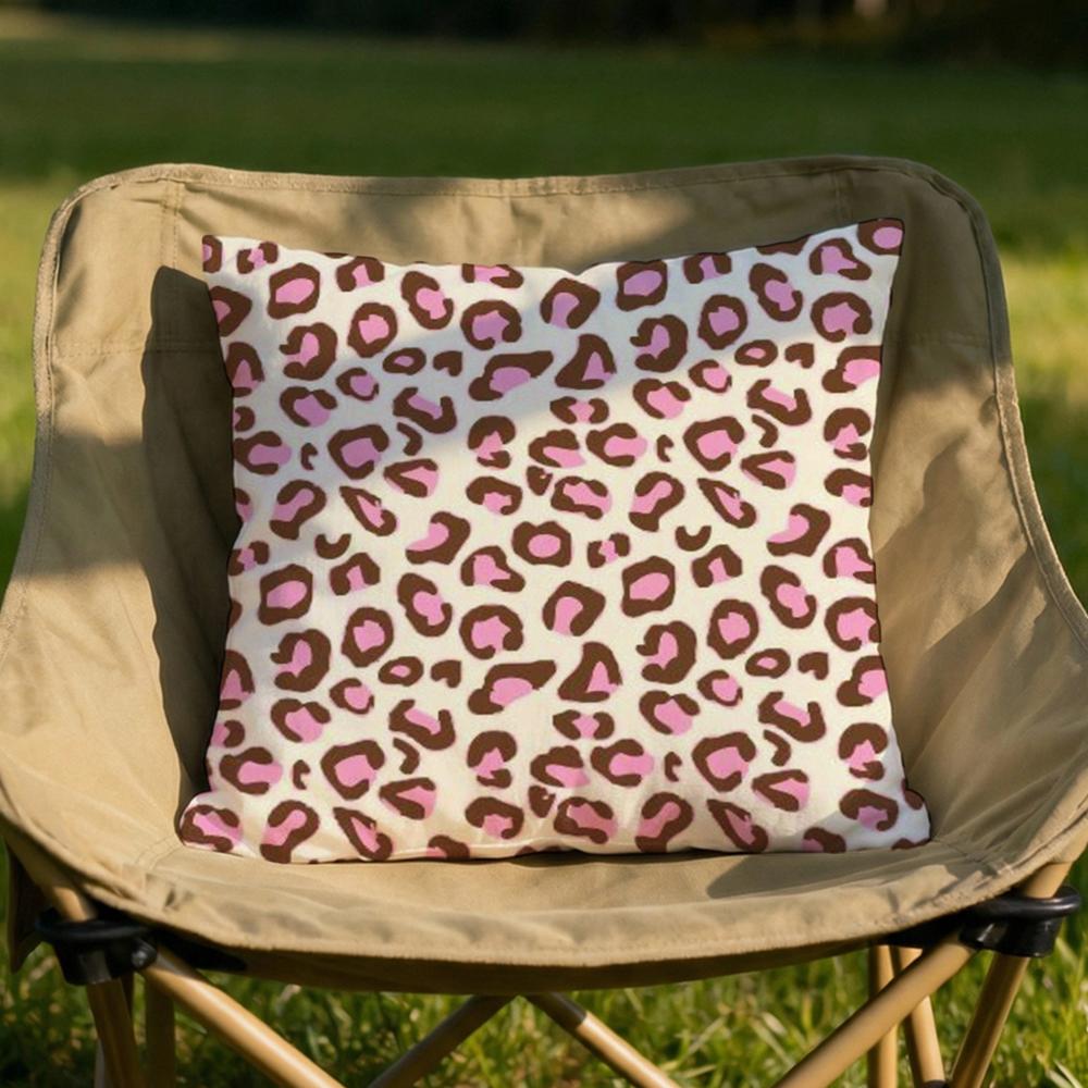 Y2k Fashion Leopard Print Cushion Cover Soft Reversible  Durable Pillow Cover  MultiScene Use for Home  Car Daily Comfort