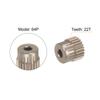 uxcell 64P Pinion Gear Set, 3.175mm (18") Shaft, 21T, 22T, 23T, 24T, 25T, Aluminum Alloy Motor Gears for 110 RC Car (Set of 5)