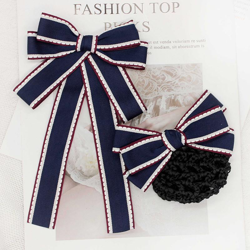 Womens Business Tie Clip With Striped Pattern And Rhinestone Accents For Work