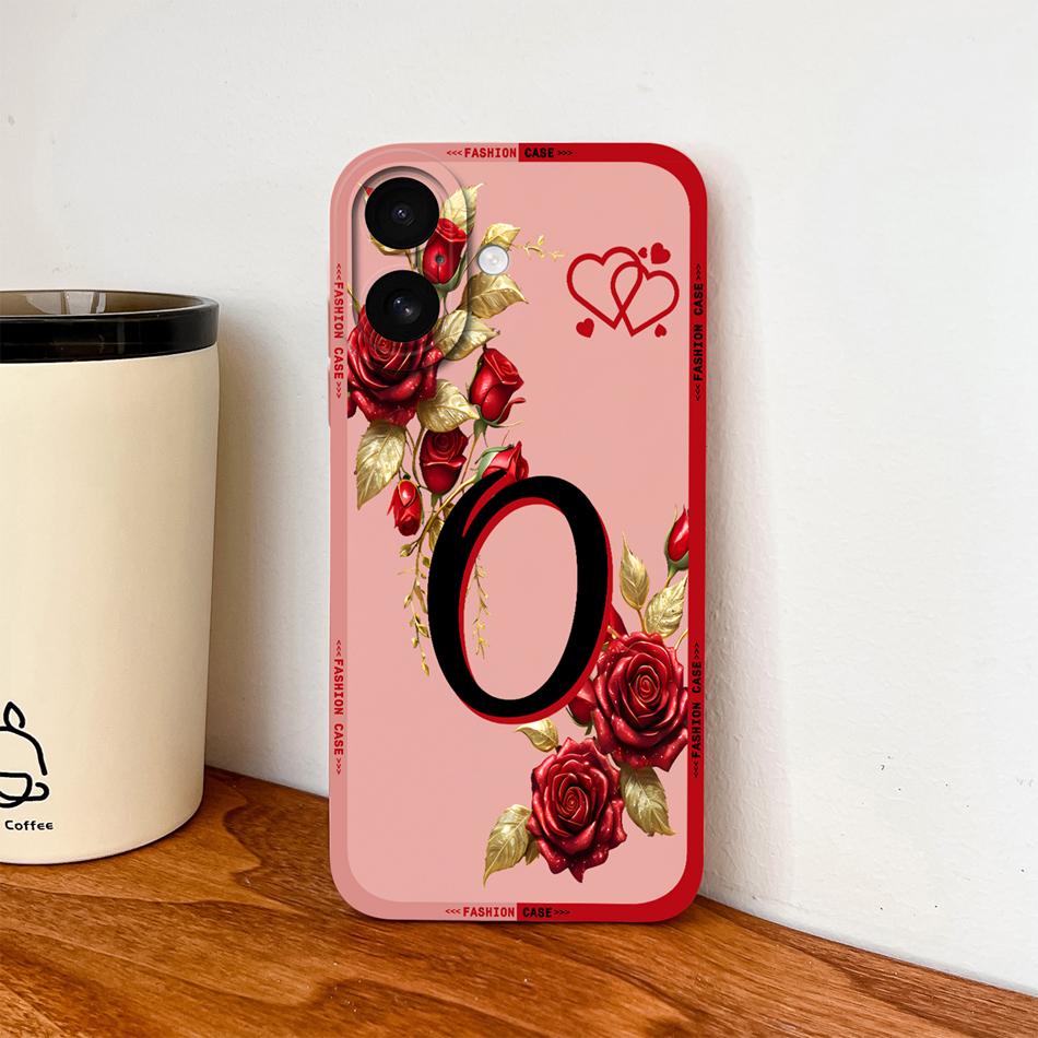 For iPhone 17 Pro Max 17 Air Phone Cover Flower Name Letters High Quality Case For iPhone17 Soft Silicone Shockproof Housing
