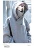 Unisex High-Neck Hooded Sweatshirt: Heavyweight, Functional, Loose-Fit Top for Spring, Autumn, Winter - Trendy, Casual, and High Street Style.