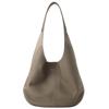 Women's Genuine Leather Large Capacity Underarm Tote Bag - Versatile, High-End Bucket Shoulder Bag for Commuting
