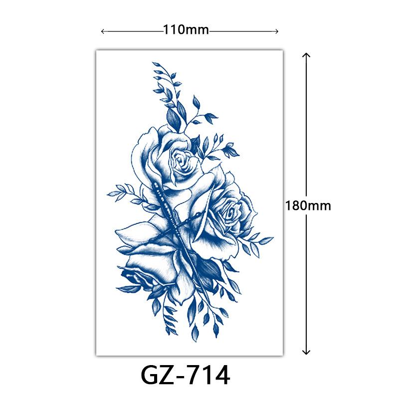 Autocolante Tatuaj cu Suc, Autocolante Tatuaj Herbal, Autocolante Tatuaj Semi-Permanent cu Litere Engleze Tatuaj