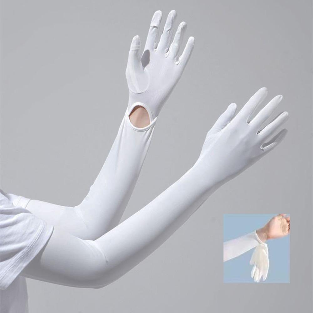 Ice Silk Summer Gloves Anti UV Shield UV Resistant Gloves Sun Protection Gloves  Summer Outdoor