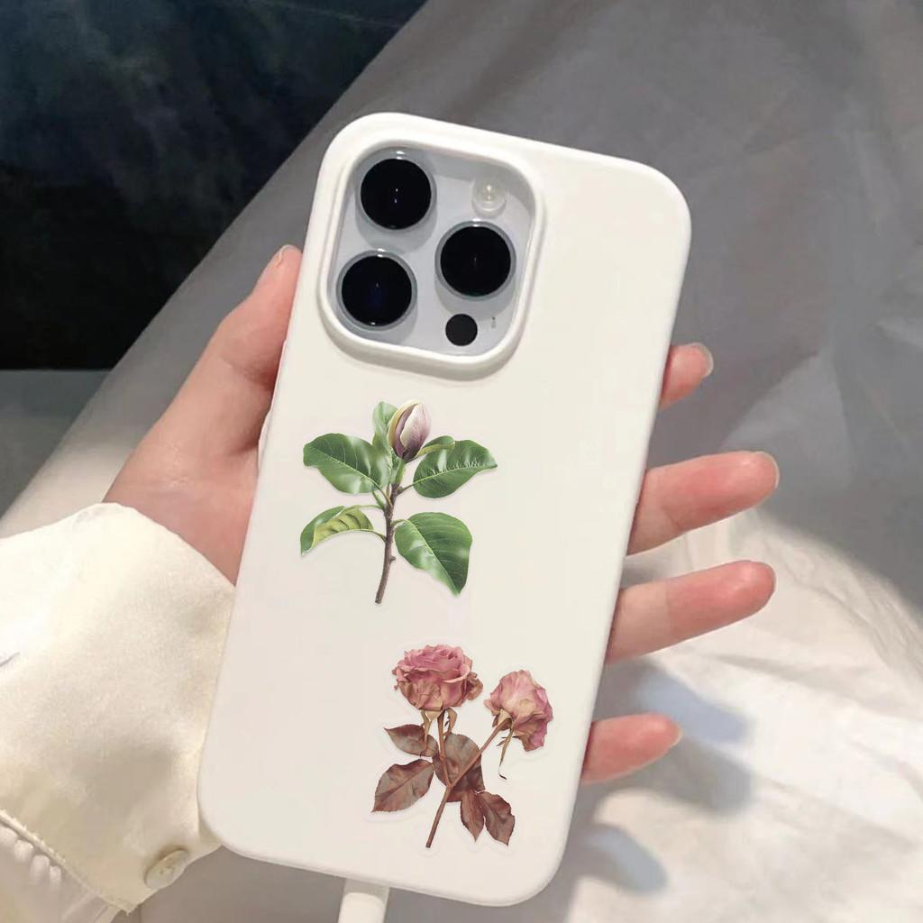 100 Pcs Colorful Plant Leaf Stickers - Transparent Decor for Journals, Phone Cases, Guitars, Backpacks RecordingYourLife Store