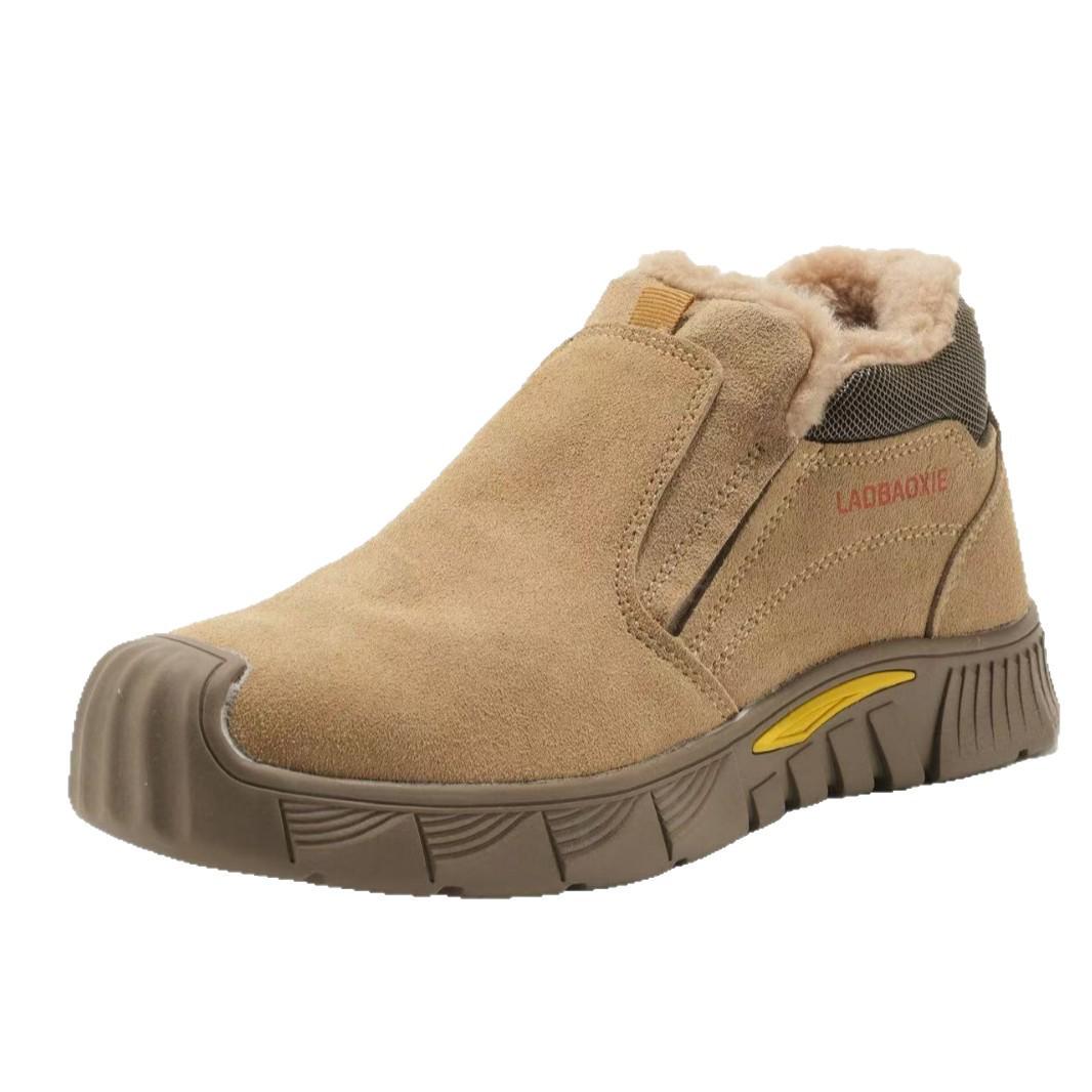 

Men s Ultra-Light Anti-Smash Construction Safety Shoes, 2025 Edition 117 fleece-lined khaki;43