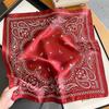 Nature Silk Neck Scarves Lady Foulard Lovely Strawberry Print Real Silk Square Scarf for Women Bag Ribbon Hairband Kerchief