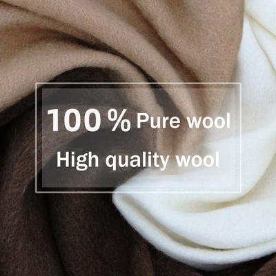 Herbst und Winter Neu Einfarbig Schlicht 100% Wollschal Damen Atmosphäre High End Vielseitiger Schal Herren Schal
