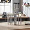 Adjustable T Handle Ratchet Wrench Faucet Seat Tool 5 Pieces M3 To M8 Metric Machine Threaded T Cock Silver Plumber Repair Kit