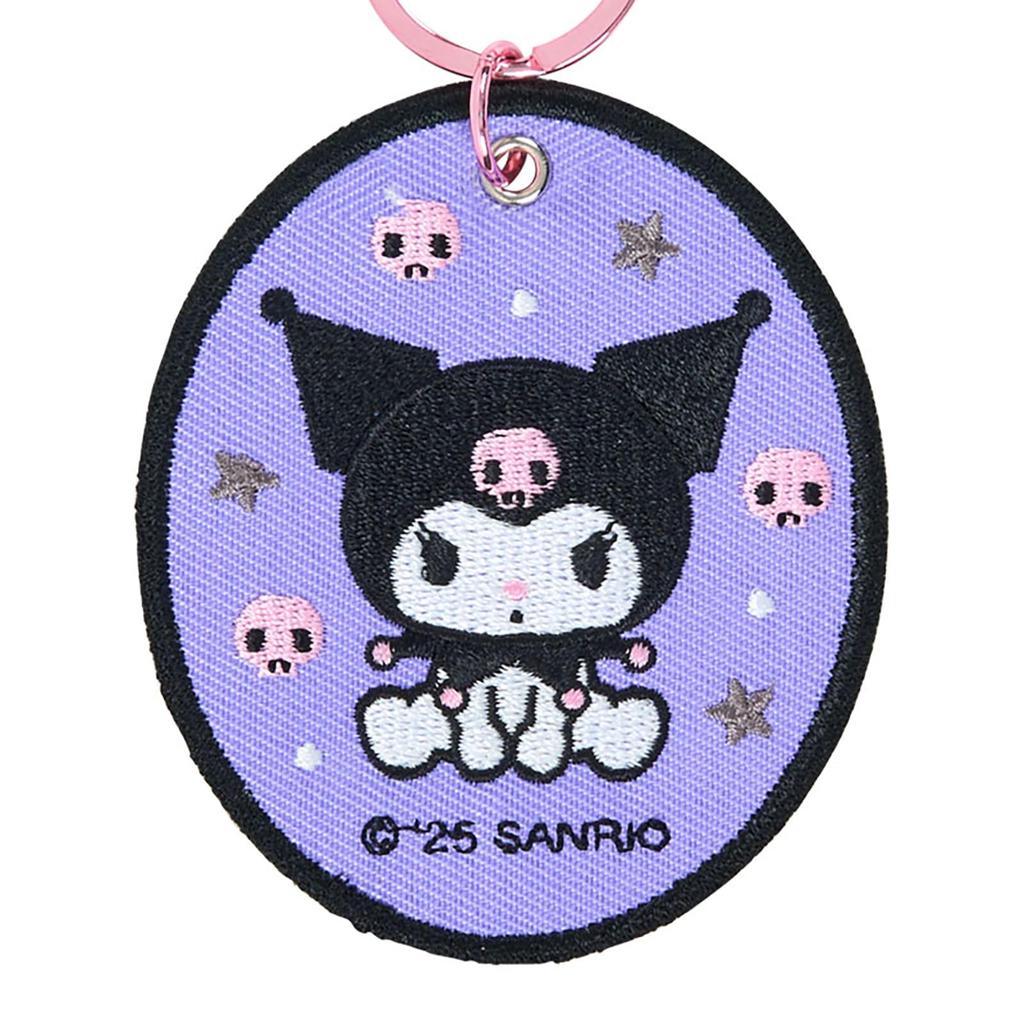 Sanrio Kuromi Embroidered Patch Keychain Polyester Steel 485969 Character Award 1st Round