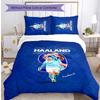Ensemble de literie 3 pièces imprimé motif Erling Haaland Housse de couette et taies d'oreiller douces, respectueuses de la peau, lavables Ensemble pour toutes les saisons Chambre à coucher