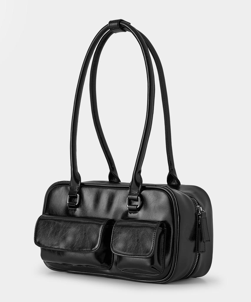 Euggen Flap Pocket Baguette Bag_Black