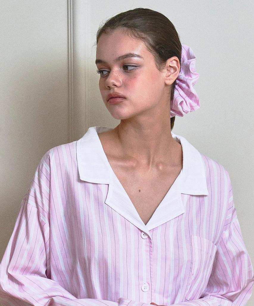 VINAJ [Uni] Jennie Striped Pajama Pants (Baby Pink)