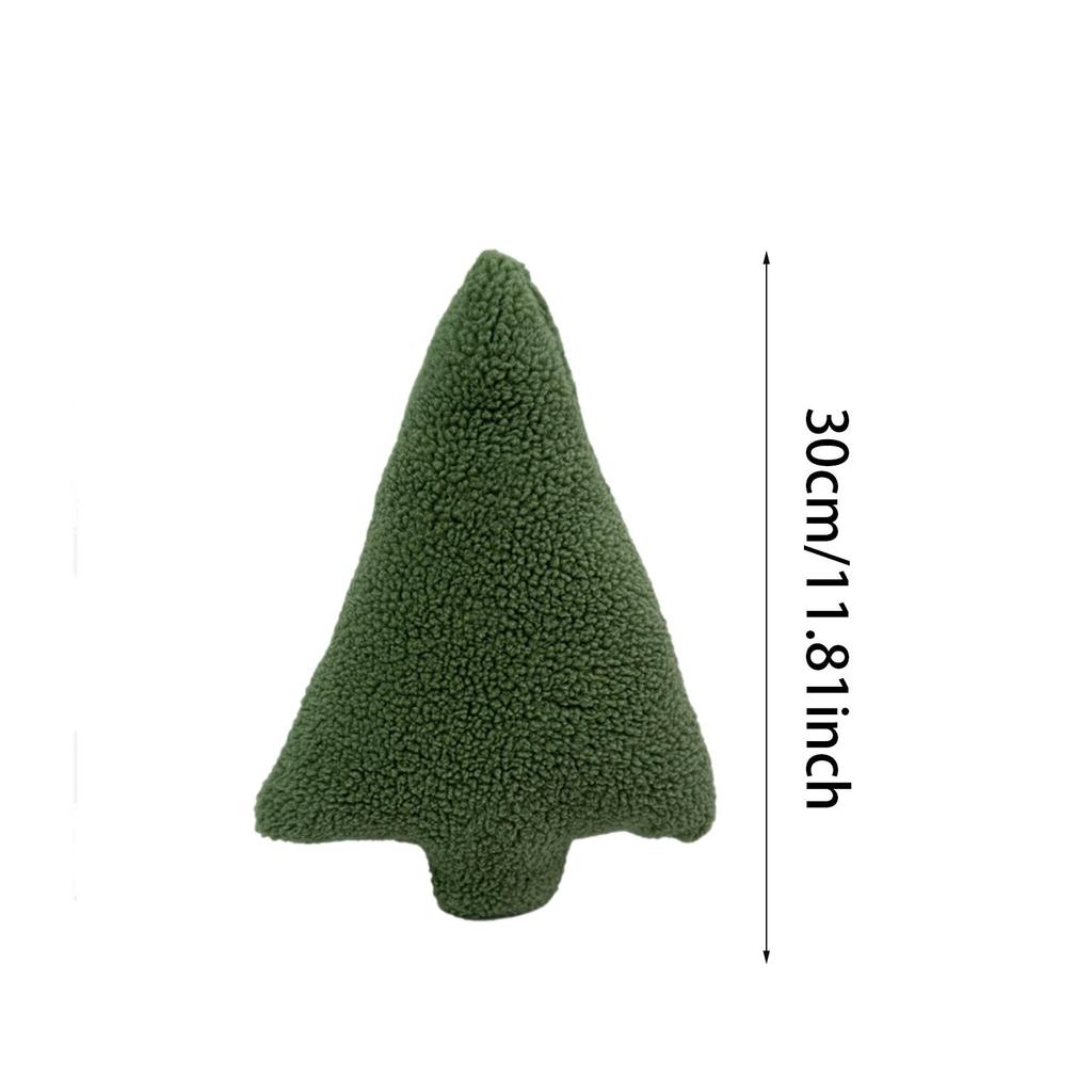 Christmas Tree Pillow ,Decorative Throw Green Cushion Soft Plush Cute Xmas for Nursery