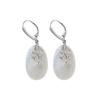 Exquisite Mother-of-Pearl Sterling Silver Luxury Earrings with Unique Face-Inspired Design