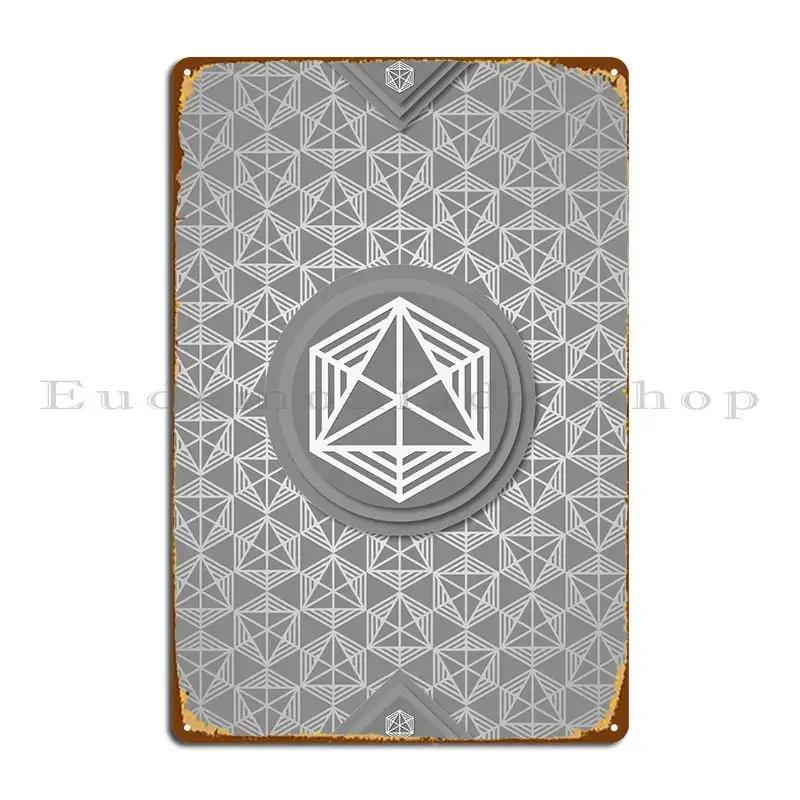 Geometric Sign Pattern Art Metal Signs Character Wall Decor Wall Decor Living Room Garage Tin Sign Poster