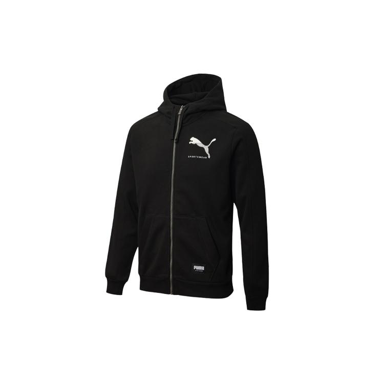 PUMA Athletics Hooded Sports Jacket Black Men s 586542-51 M