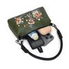 Damen Vintage Blumen Stickerei PU Leder Umhängetasche Kleine Handtasche Schultertasche Verstellbarer Riemen Lässige Tägliche Reise Damen Handtaschen