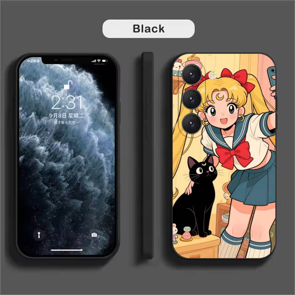 Cartoon S-Sailor M-Moons Phone Case For Samsung Galaxy A52 A42 A32 A22 A12 A02S A72 A73 A51 A41 A31 A21S A71 A40 A30S A20S