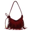 New Fashion Fringed Bag Retro Women's Bucket Bag Texture Commuting Shoulder Women's Bag Armpit Bag