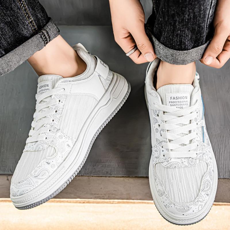 Designer Men's Sneakers Fashion Printed Light Boards Shoes New Lace-up Soft Sole Casual Shoes Running Shoes Zapatillas Hombre