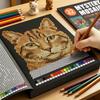 Mystery Mosaics Malbuch nach Zahlen 32 Seiten Pixel Art Aktivitätenbuch für Erwachsene Stressabbau Kreatives Zeichenarbeitsbuch